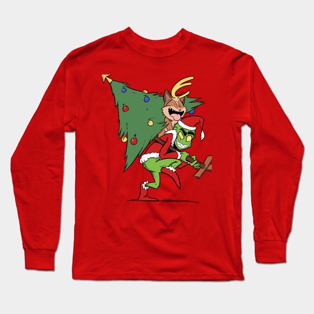 Sinful Christmas Long Sleeve T-Shirt by samandfuzzy